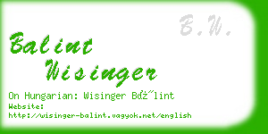 balint wisinger business card